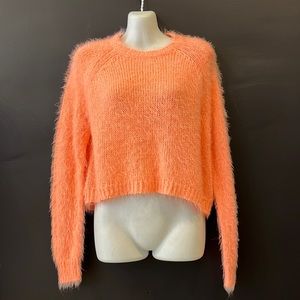Topshop Women's Peach Super Soft Fuzzy Knit US  6